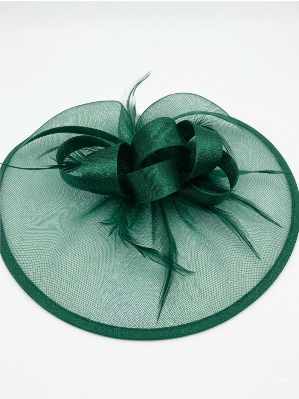 Emerald Green Women's Fascinator Hat - Picture 2 of 3